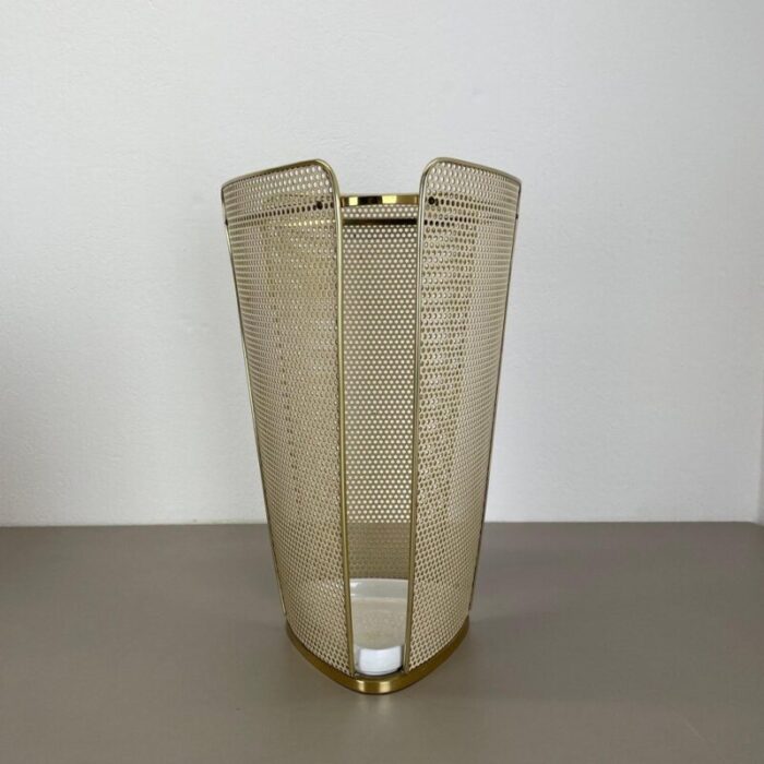 mid century brass hollywood regency umbrella stand in the style of mathieu mategot france 1950s 3