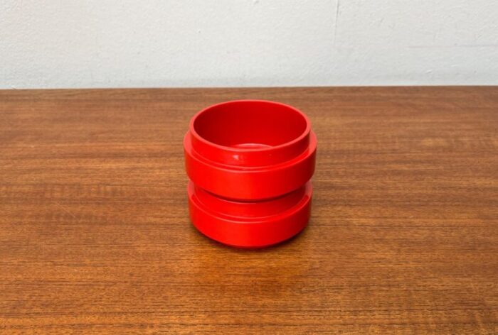 mid century danish space age red stacking bowls from nordsted design 1960s set of 2 12