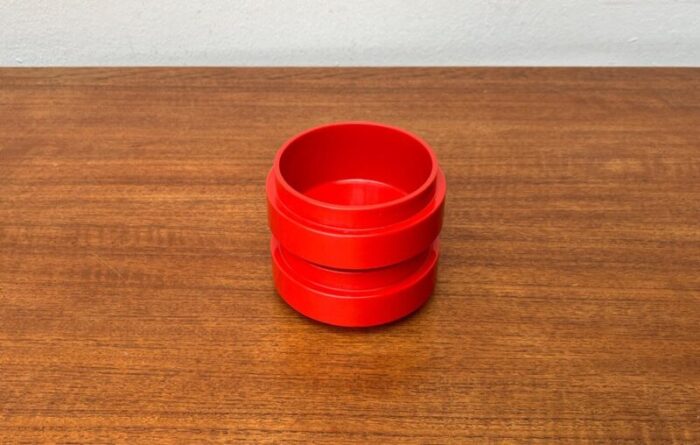 mid century danish space age red stacking bowls from nordsted design 1960s set of 2 15