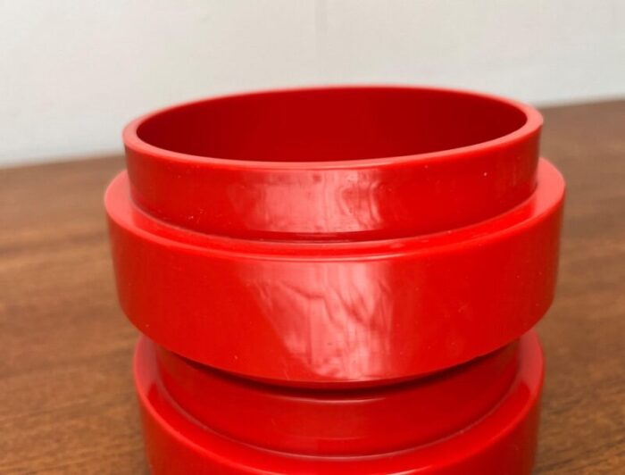 mid century danish space age red stacking bowls from nordsted design 1960s set of 2 16