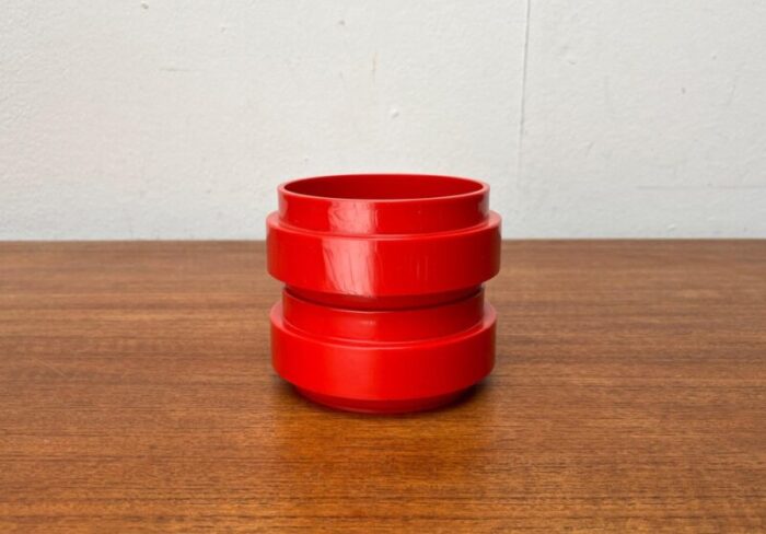 mid century danish space age red stacking bowls from nordsted design 1960s set of 2 17