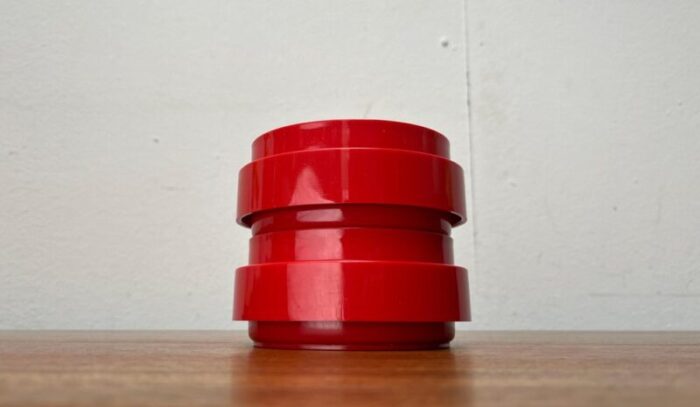 mid century danish space age red stacking bowls from nordsted design 1960s set of 2 5