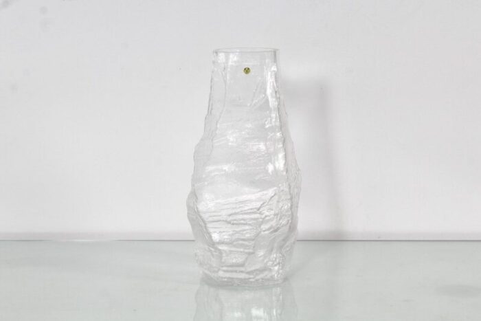 mid century glacier glass vase from peill putzler germany 1970s 2