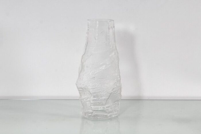 mid century glacier glass vase from peill putzler germany 1970s 4