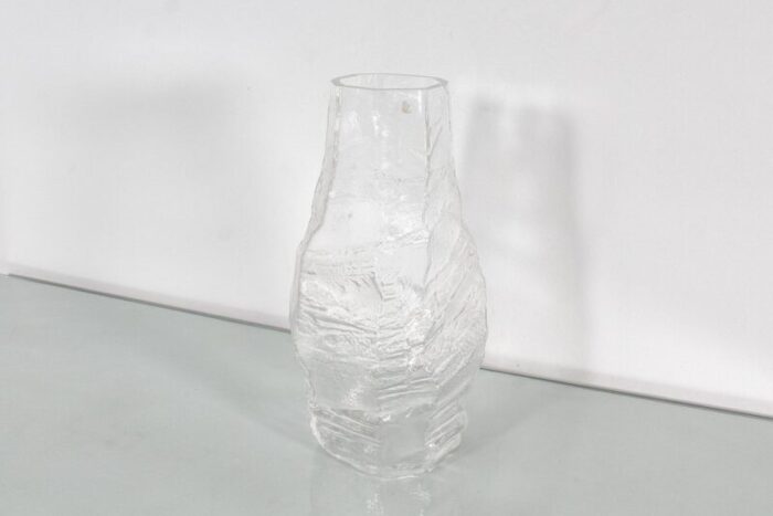 mid century glacier glass vase from peill putzler germany 1970s 7