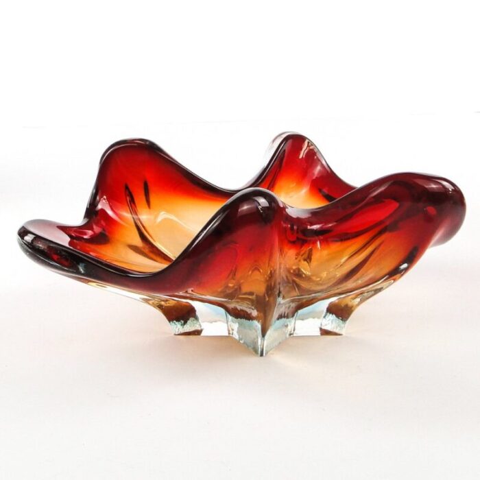 mid century italian murano glass bowl 1950s 1