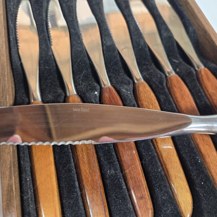 mid century knife set set of nine 0504