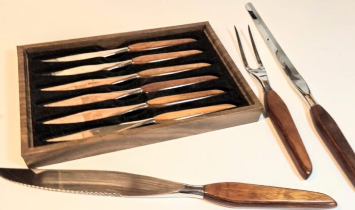 mid century knife set set of nine 0544