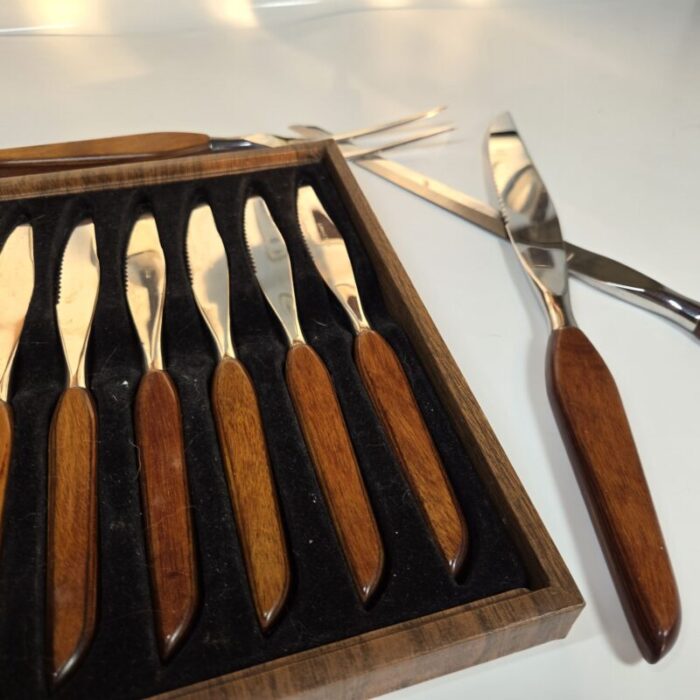 mid century knife set set of nine 1697