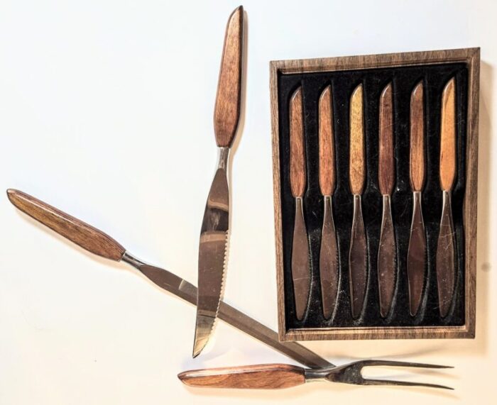 mid century knife set set of nine 8047