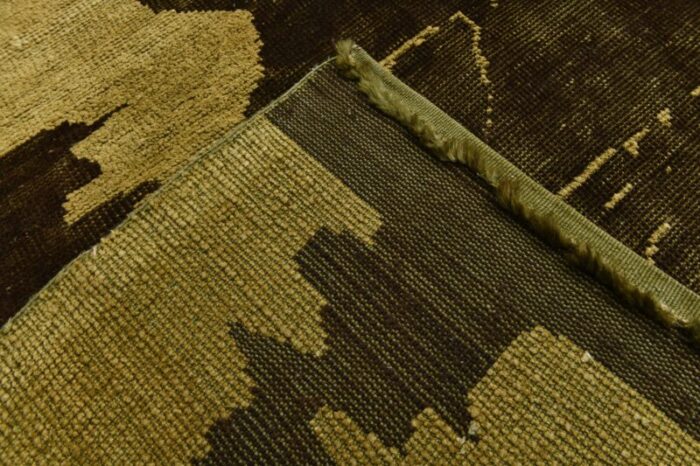 mid century modern lime green hemp rug 14