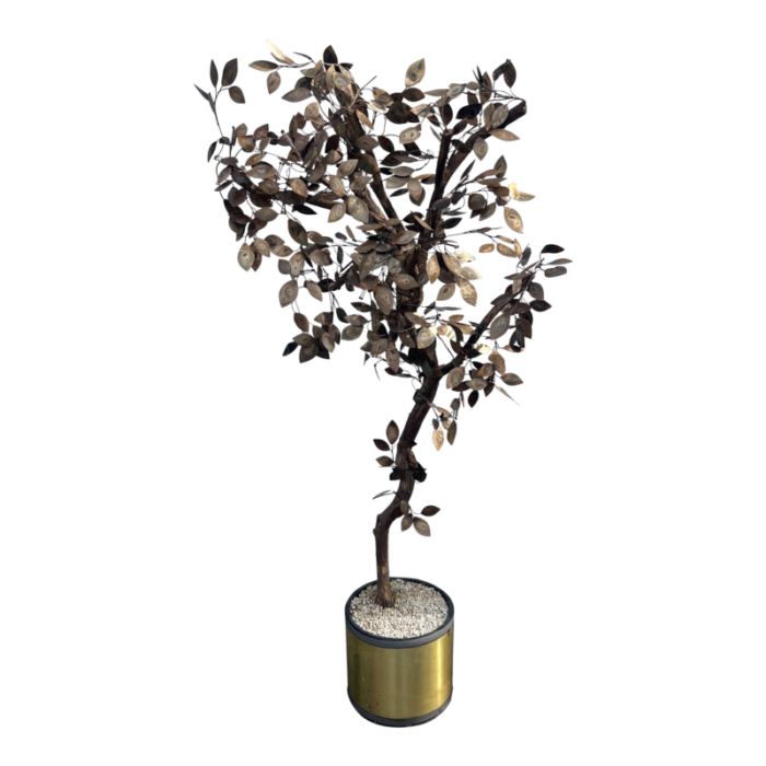 mid century modern mixed metal curtis jere style tree 2881