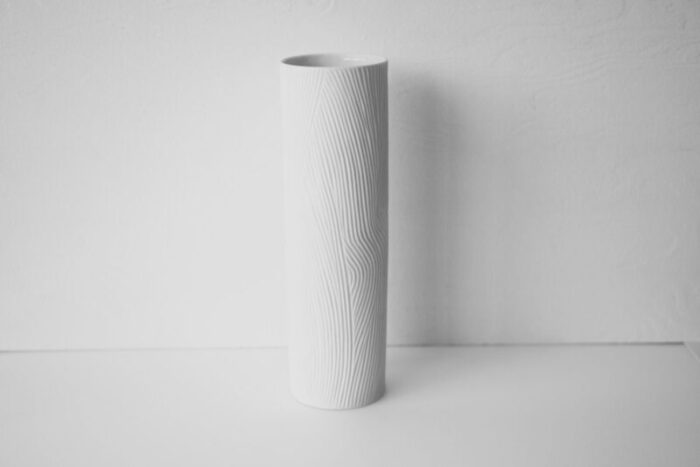 mid century modern op art studio line bisque porcelain vase by werner schreib for rosenthal 1960s 6