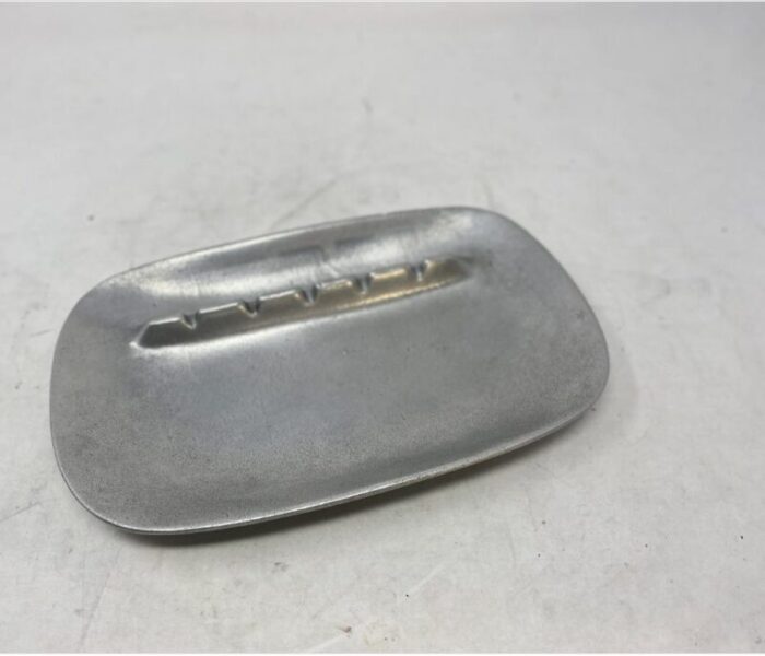 mid century modern rectilinear ashtray metal alloy by ben seibel for jenfred ware usa circa 1950s 1358