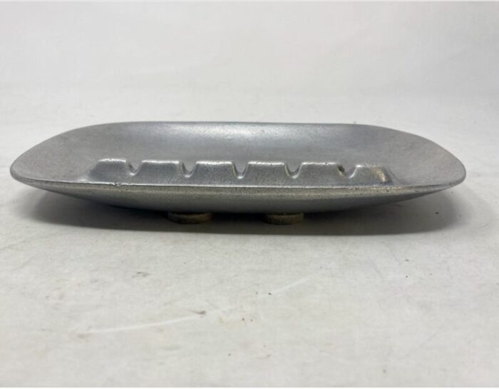 mid century modern rectilinear ashtray metal alloy by ben seibel for jenfred ware usa circa 1950s 6426