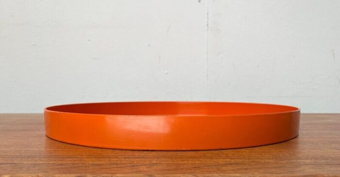 mid century space age orange plastic tray 1960s 2