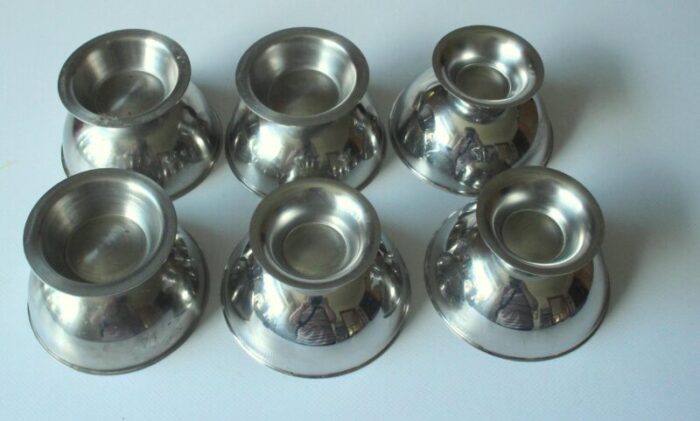 mid century stainless steel sundae cups sundae dishes set of 6 vintage from the 80s 0145