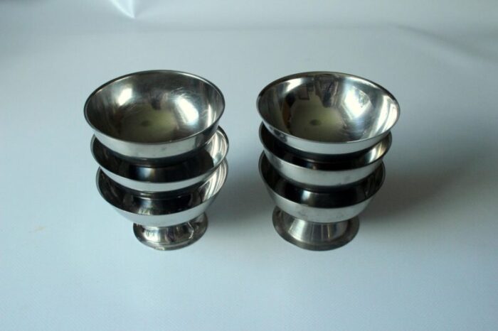 mid century stainless steel sundae cups sundae dishes set of 6 vintage from the 80s 6700