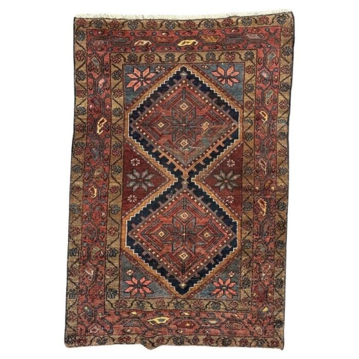 mid century tribal kurdish rug 1940s 1