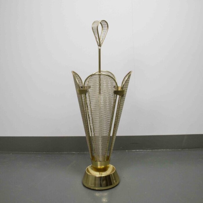 mid century umbrella stand in perforated sheet metal 1950s 1