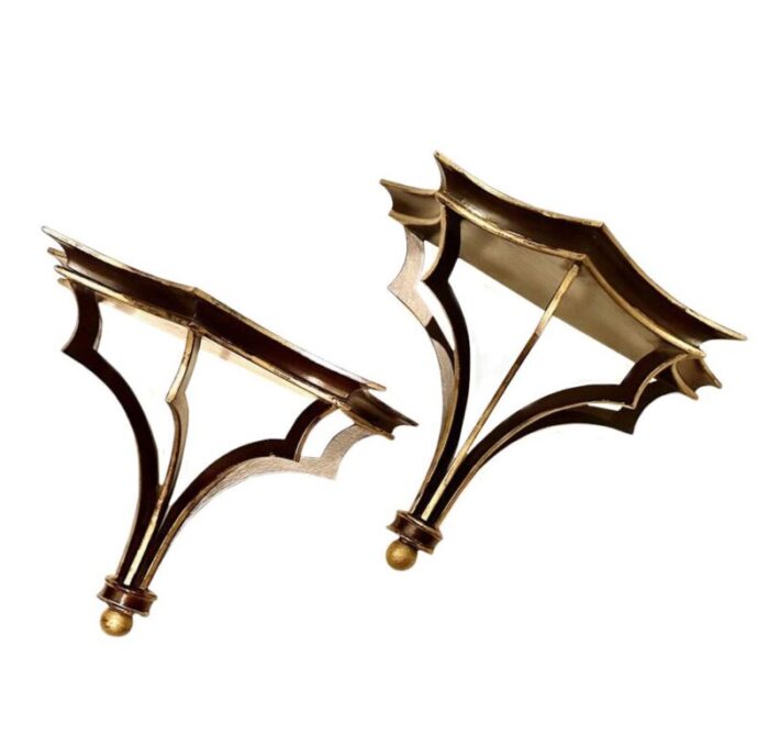 mid century wall brackets a pair 2818