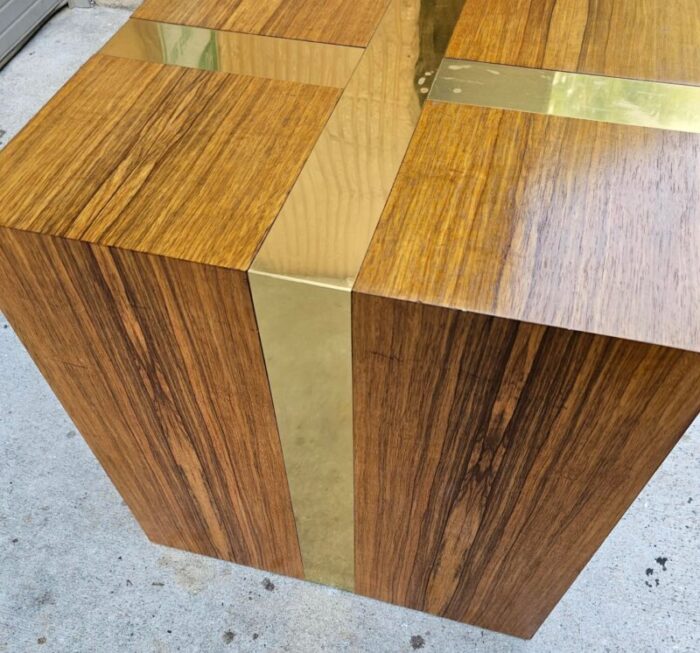 milo baughman for thayer coggin attributed cube side table 4219