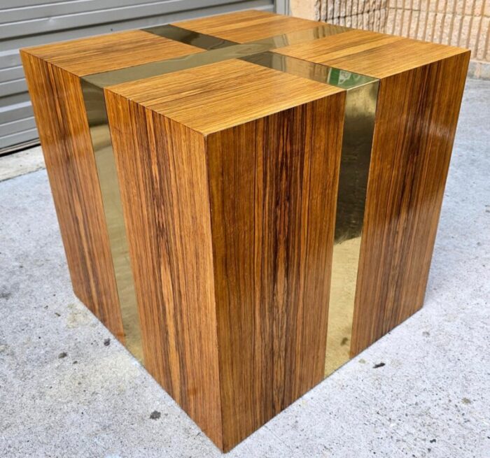 milo baughman for thayer coggin attributed cube side table 4650