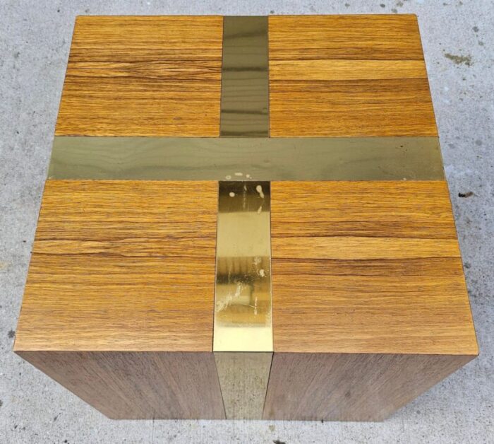 milo baughman for thayer coggin attributed cube side table 6944