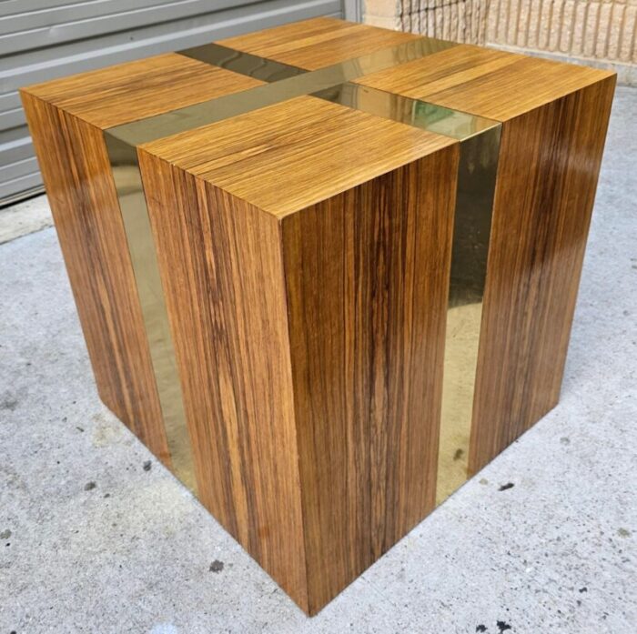 milo baughman for thayer coggin attributed cube side table 7505