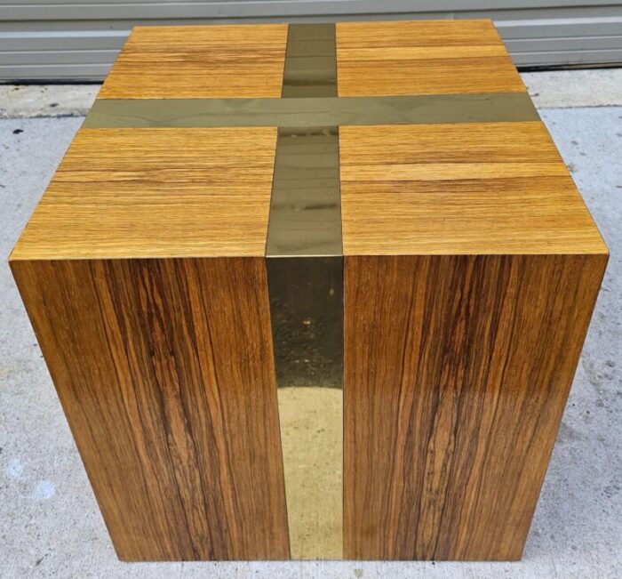 milo baughman for thayer coggin attributed cube side table 7593