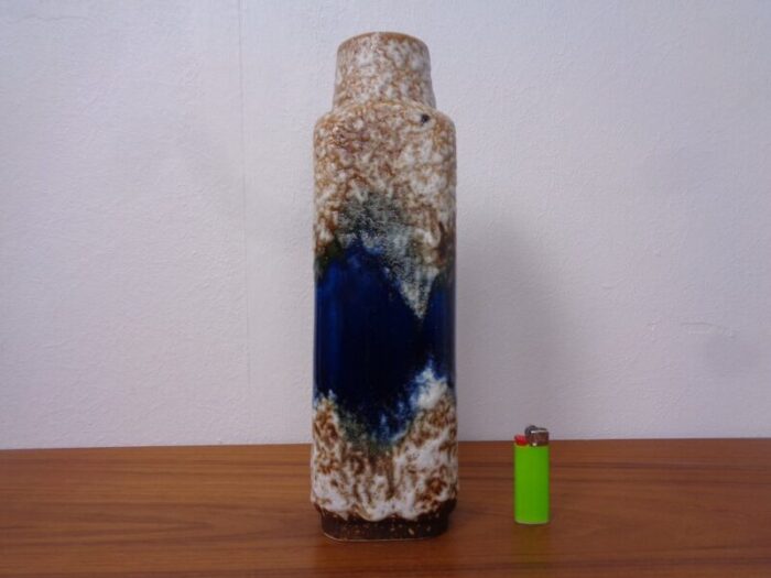 model 1438 30 lava ceramic vase from uebelacker keramik germany 1970s 5