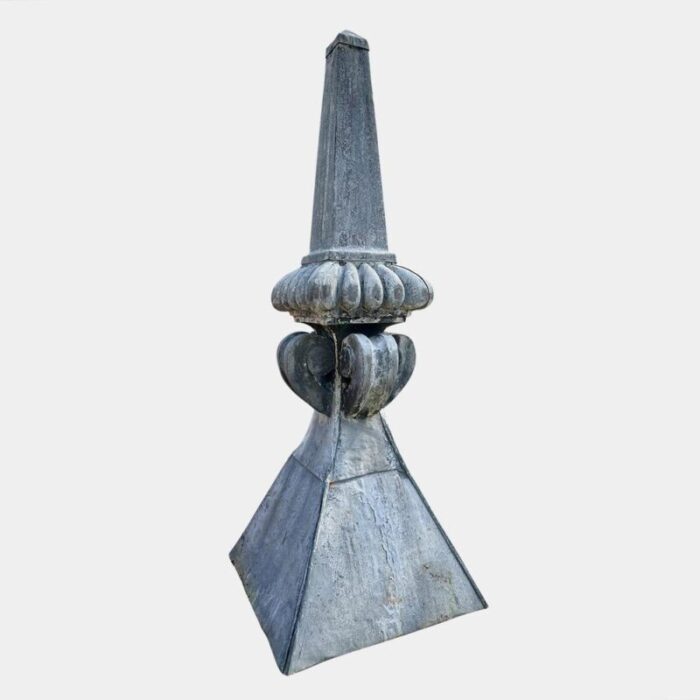 monumental lead obelisks finials 1840s set of 2 2