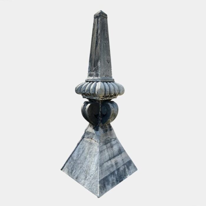 monumental lead obelisks finials 1840s set of 2 3