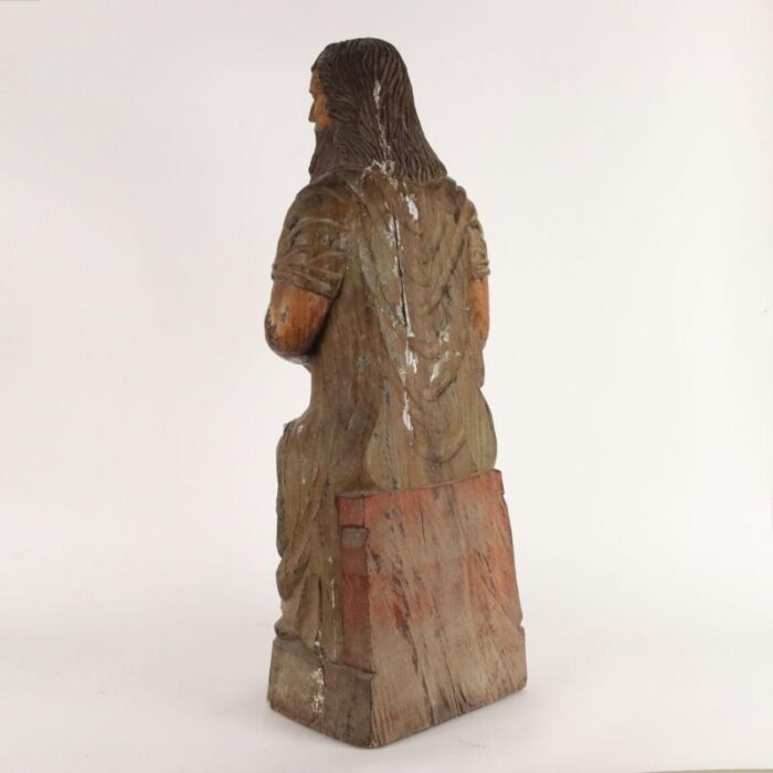 moses statue in carved walnut 10