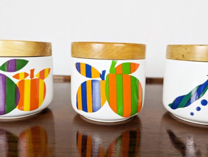 multicolored ceramic wood boxes by ambrogio pozzi for f pozzi 1960s set of 4 3