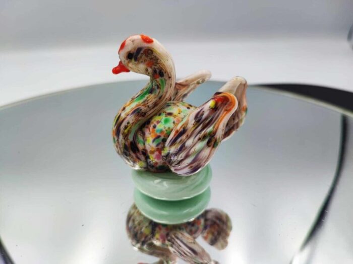 murano glass figurine of hen 1970s 5