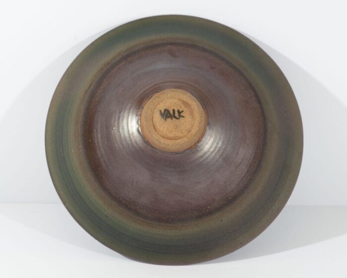 nancy valk signed studio pottery bowl 3159