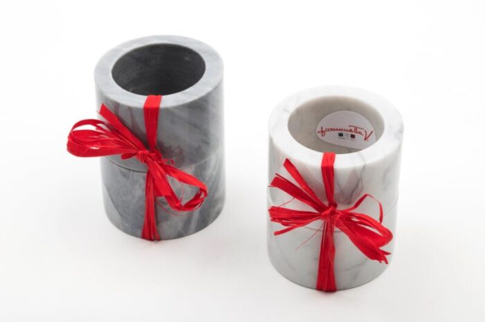 napkin rings in white carrara marble by fiammettav home collection set of 2 2