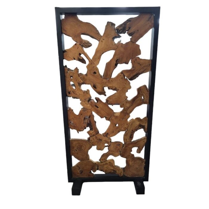 natural olive wood screen room divider 1