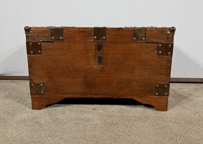 naval trunk in teak late 19th century 13