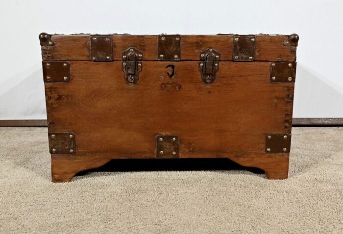 naval trunk in teak late 19th century 7