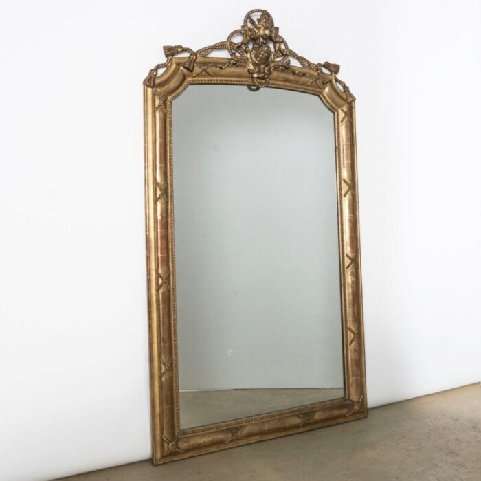 neoclassical style giltwood rope and tassel motif mirror 2