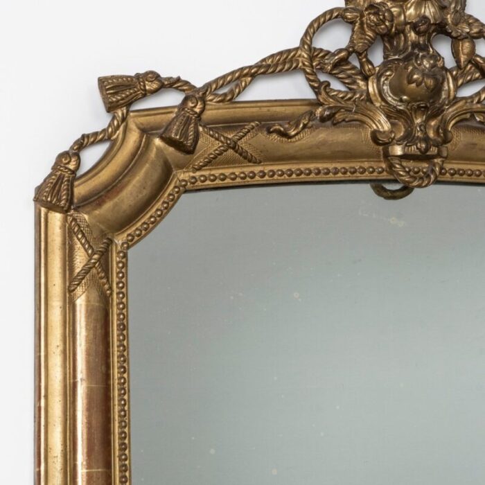 neoclassical style giltwood rope and tassel motif mirror 3