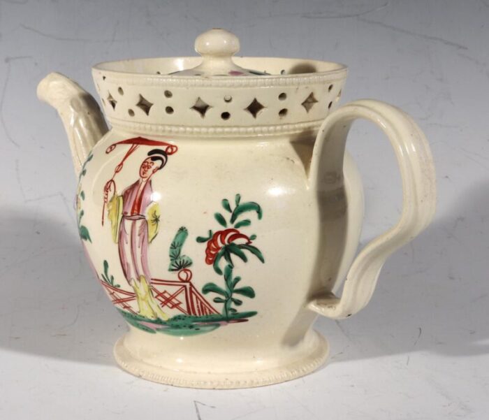 ny10011 creamware chinoiserie teapot 004 master