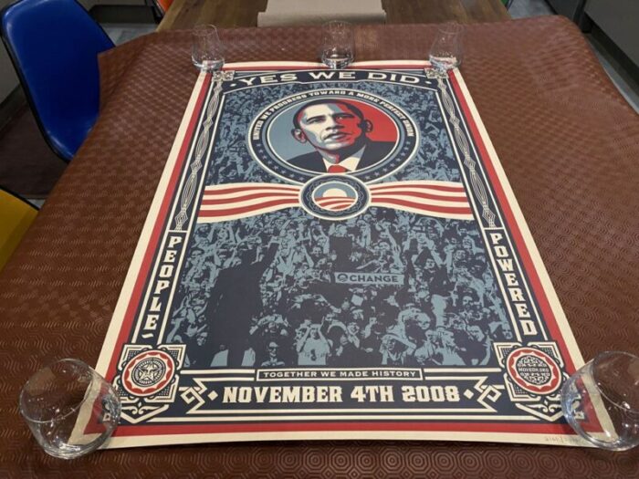 obama yes we did poster by shepard fairey 2008 10