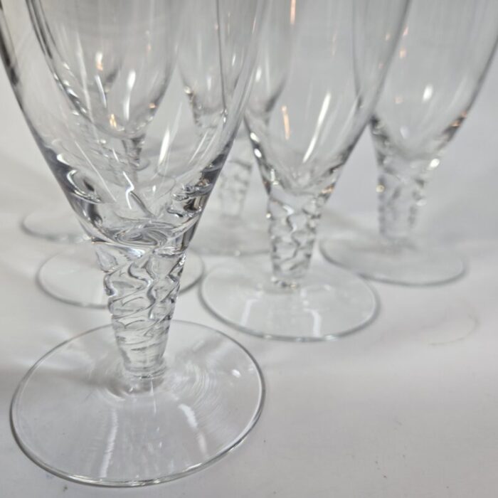 orrefors twisted champagne flutes set of six 8531