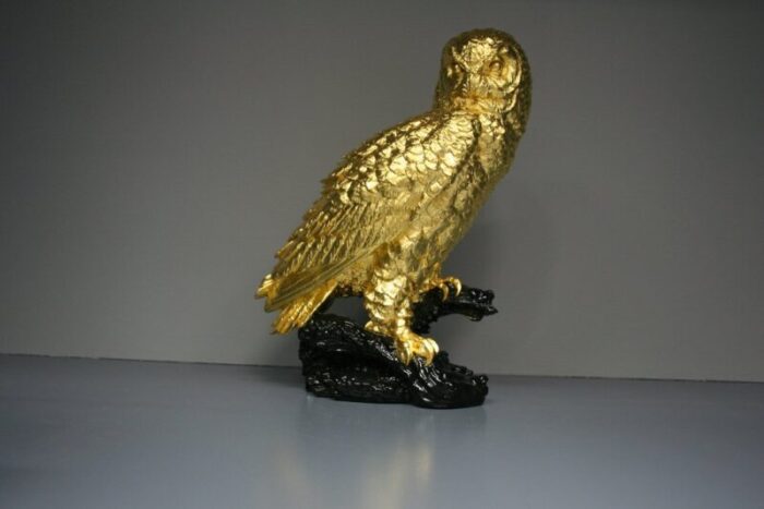 owl figure in 24 karat gilt 2000s 2