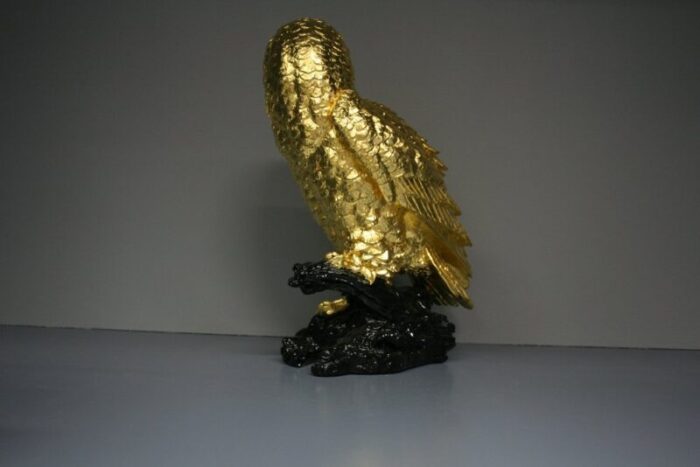 owl figure in 24 karat gilt 2000s 4