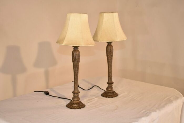 pair of artisan candlestick lamps 0301