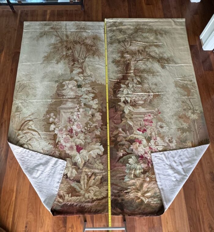 pair of french antique aubusson tapestries 8400